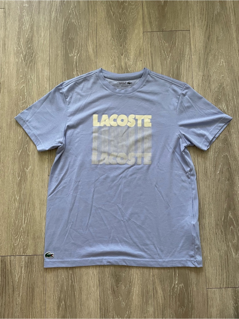 Lacoste Men’s Pale Blue Graphic Logo Tee